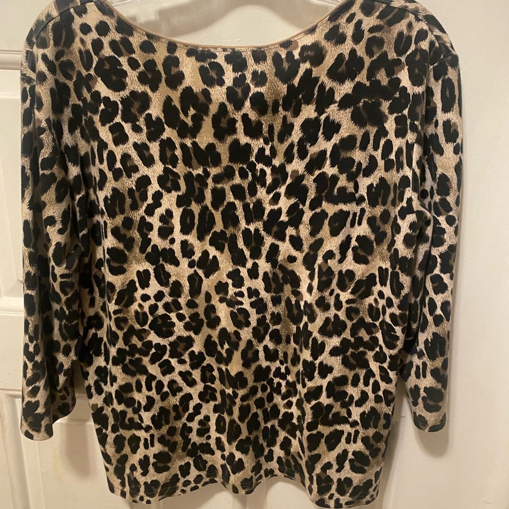 🎈🎈SOLD 🎈🎈KAREN SCOTT animal print top - Picture 3 of 8